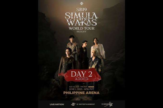 SB19 announces Day 2 of their Simula at Wakas concert at the Philippine Arena, following a record-breaking Day 1 ticket sellout. A landmark moment in SB19’s global success.