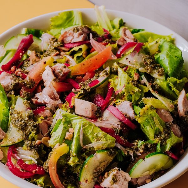 Bright, crisp, and freshly harvested—these salads feature native greens and heirloom vegetables grown just meters away from the kitchen.