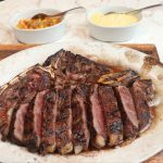 Dry-aged and deeply marbled, the signature steak at Lobby 385 is finished tableside on a hot stone—bringing fire, flavor, and a touch of drama to every bite.